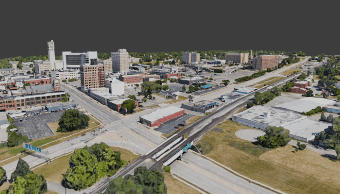 3D Model of Pontiac Michigan