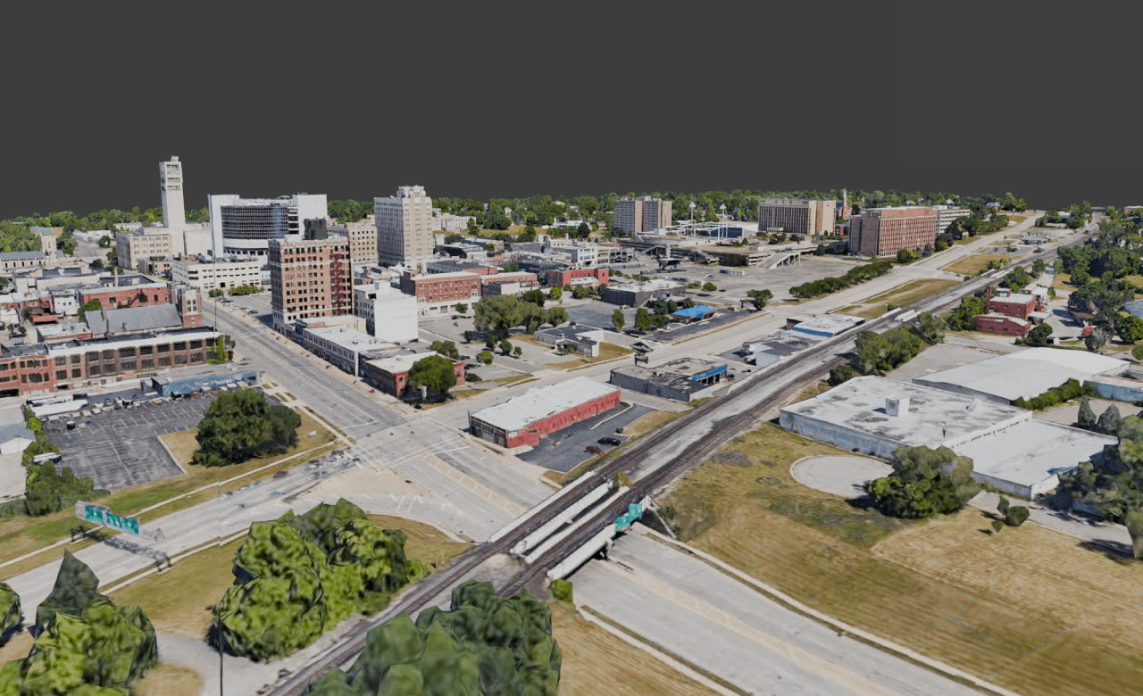 3D model of Pontiac, Michigan