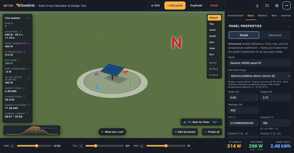 Interactive Solar Panel System Simulator