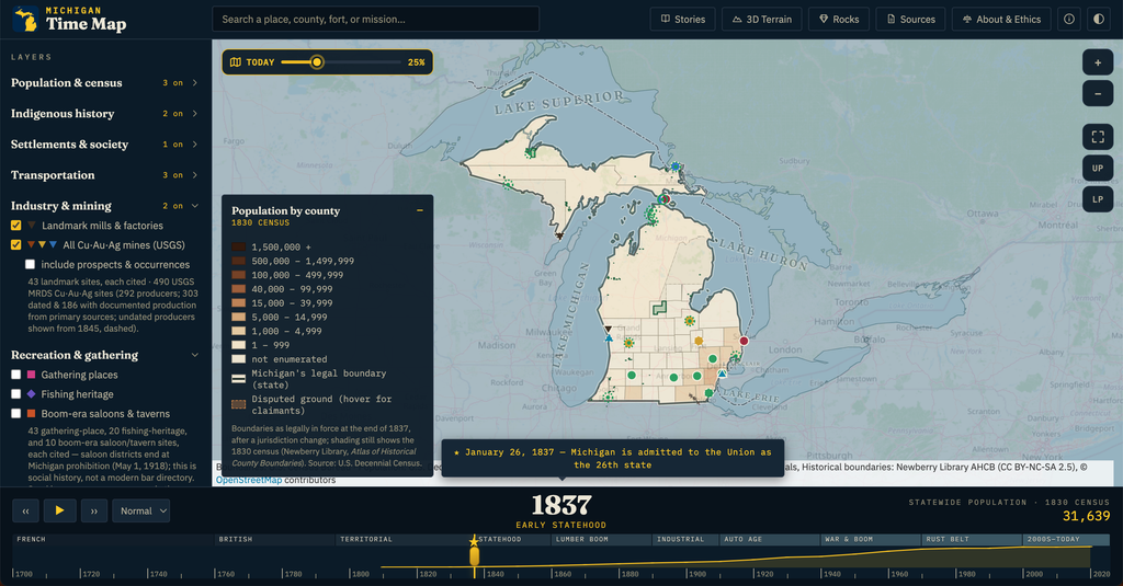 Michigan Time Map by DET3D